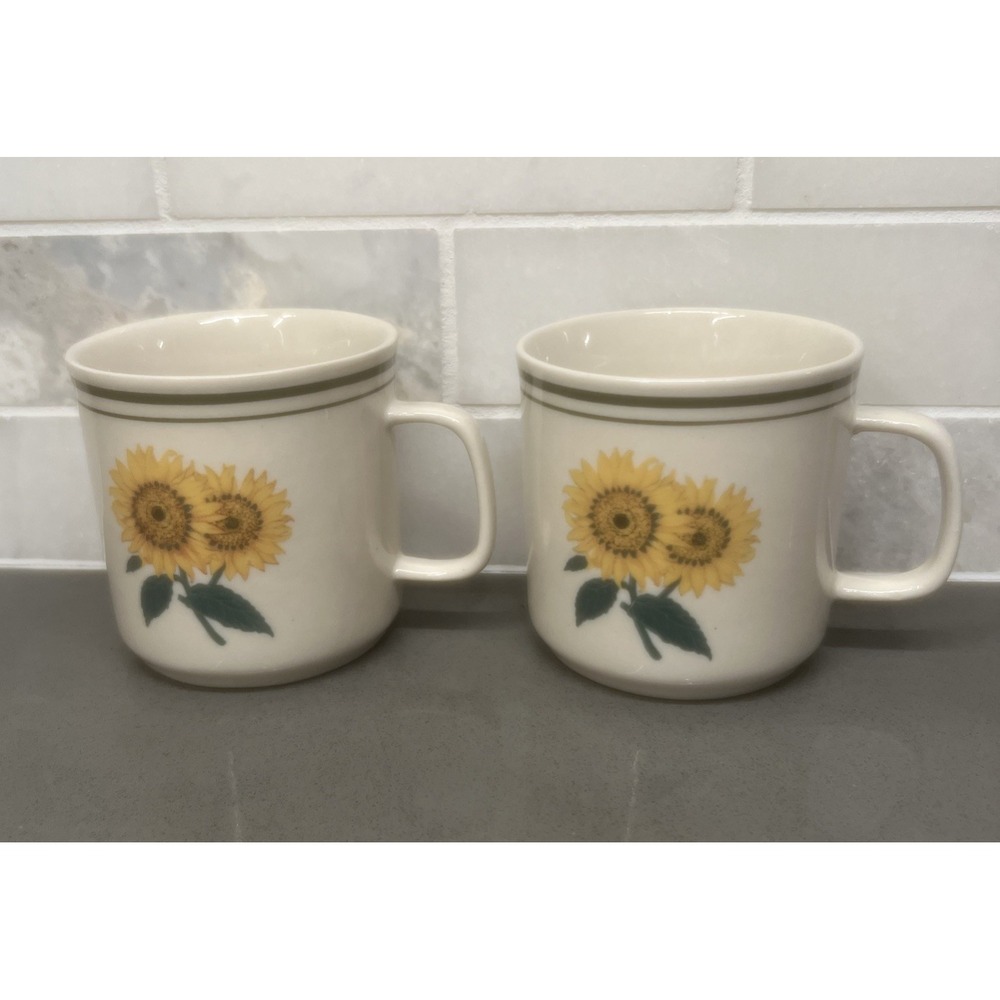 Gibson Housewares Sunflower Cup Mug 3" Tall Replacement Vintage READ